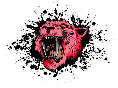 向量老虎眼睛吉祥物图形照片