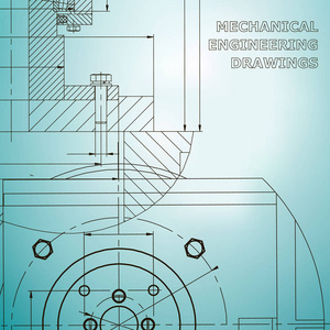 力学。技术设计。工程风格。机械仪器制造。覆盖。企业形象。浅蓝色