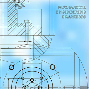 力学。技术设计。工程风格。机械仪器制造。覆盖。企业形象。蓝色