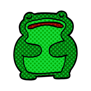 滑稽的动画片涂鸦青蛙