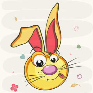 快乐的复活节庆祝与可爱的小兔子