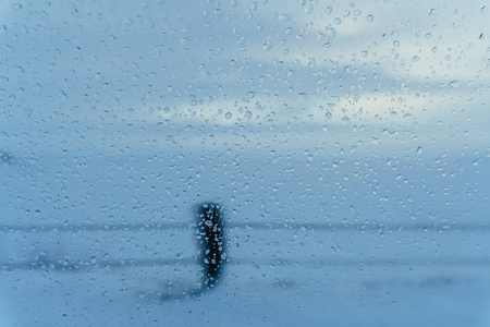 冬天, 一条乡间小路在强风和暴风雪中席卷了大量的积雪。