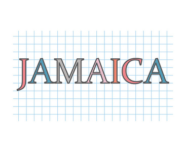 牙买加字方格纸纹理向量例证图片