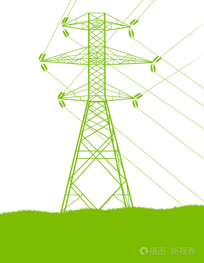 高压输电塔线绿色生态电能