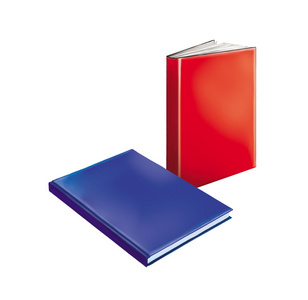 两本书红色和蓝色
