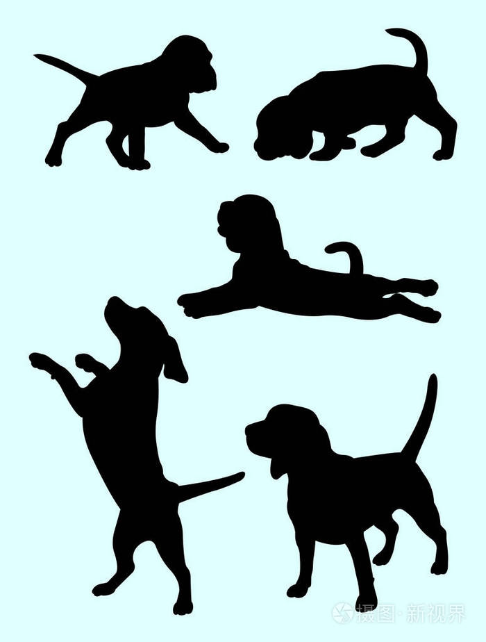 比格犬剪影02.