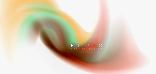 彩色流动波, 时尚液体设计模板