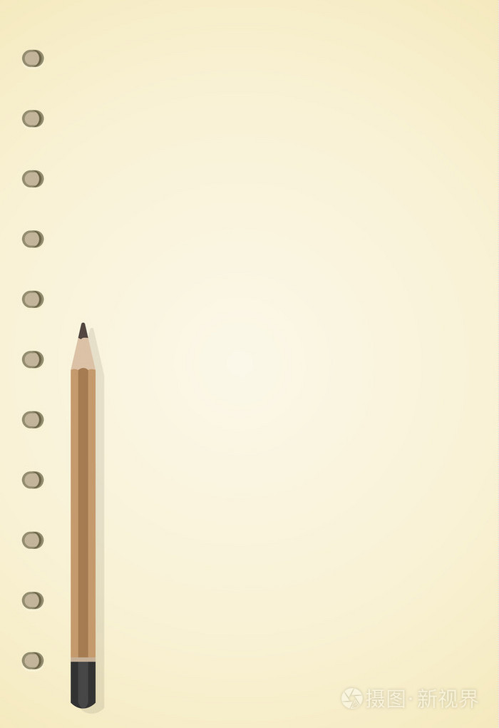 空白的现实螺旋记事本笔记本和铅笔矢量