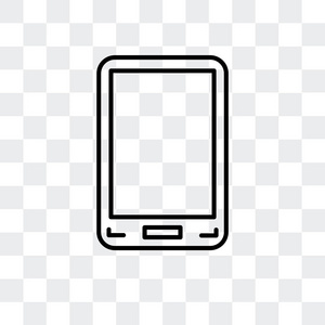 智能手机矢量图标在透明背景下隔离, 智能手机徽标设计