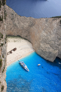 在扎金索斯，希腊 navagio