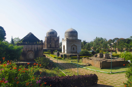 Barid 沙希花园, Bidar, 卡纳卡, 印度的坟墓的看法