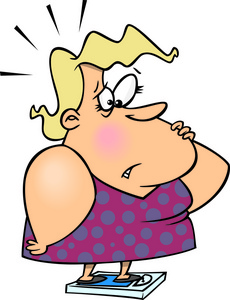 秤重卡通女人体重秤照片