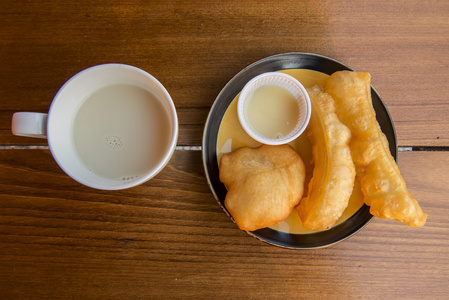 豆乳的油炸 doughstick，泰国