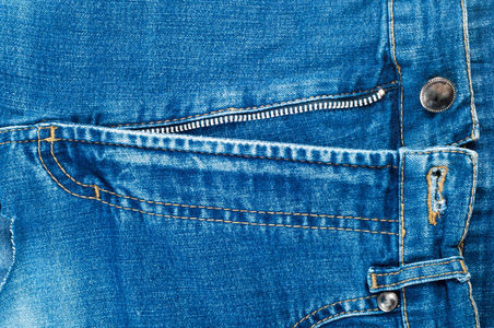 组织 纺织 布 面料 材质。蓝色牛仔裤 fabricl。布，通常由机织或针织纺织纤维