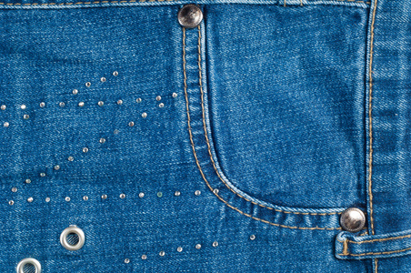 组织 纺织 布 面料 材质。蓝色牛仔裤面料