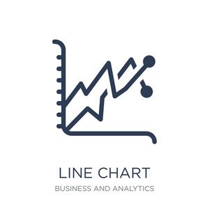 线图图标。 时尚平面矢量线图图标白色bac