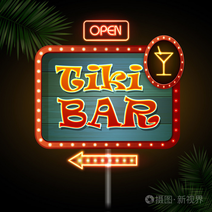 霓虹招牌.tiki 酒吧