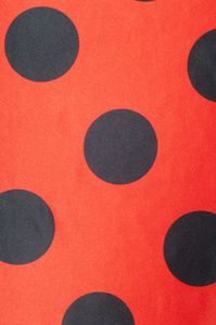 织物红色波尔卡圆点 纺织 布 面料 材质。属于或关于织物或编织
