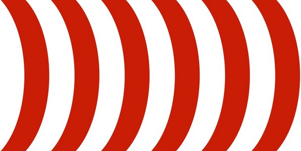 圆弧形弓红白色照片