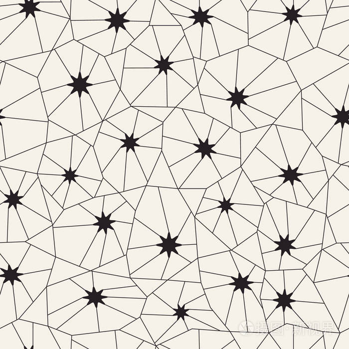 用八角网结构无缝图案的多边形分子设计矢量重复拼接