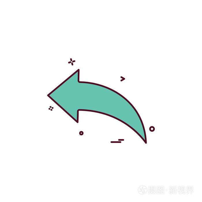 向左箭头图标矢量设计