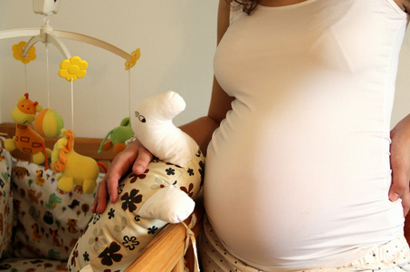 孕妇快生了的肚子图片图片