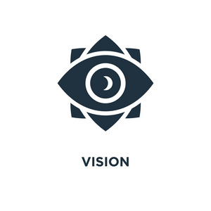 黑色填充矢量图.白色背景上的视觉符号.可用于网络和移动照片