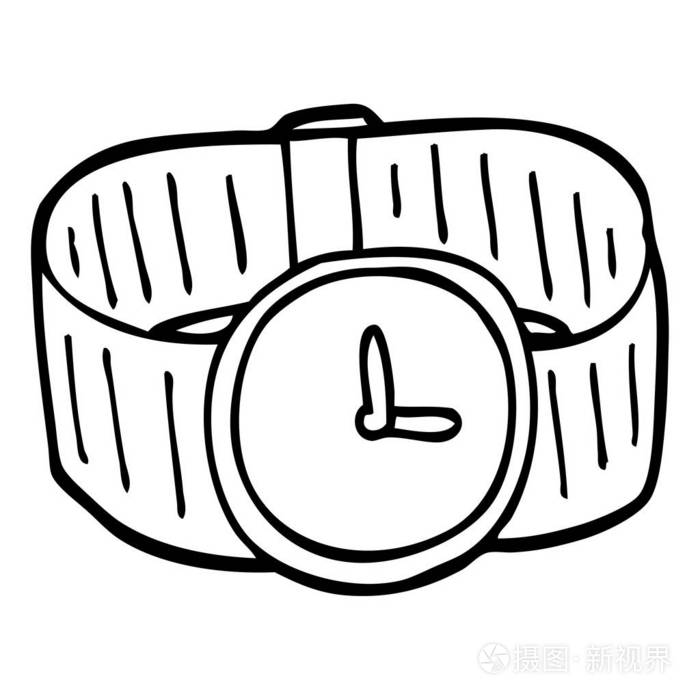 线条画动画片黄金腕表
