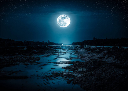 宁静的自然背景.用我的相机拍摄的月亮照片