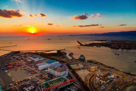 大阪湾日本大阪市工业区