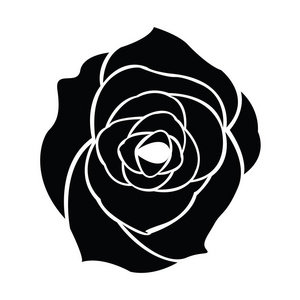 玫瑰的黑色剪影