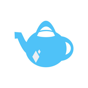 茶壶图标矢量隔离在白色背景, 茶壶标志