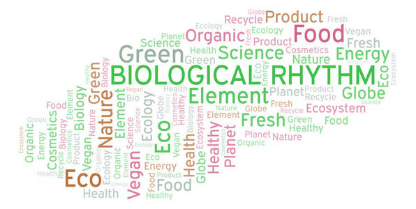 生物节奏字云。仅使用文本制作的文字云