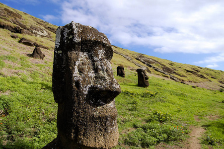 Rano Raraku Moais复活节岛