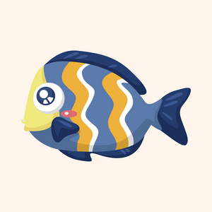 海洋动物鱼动漫主题元素