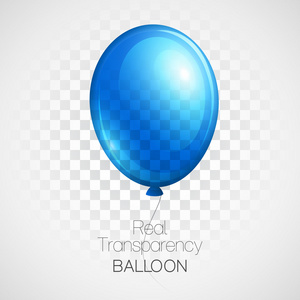 喜庆气球真正的透明度。矢量图