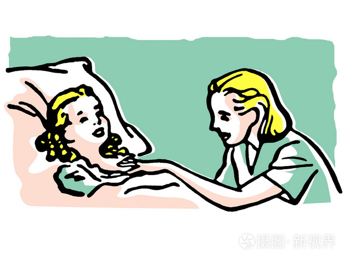 举例说明了在一个生病的孩子的母亲的床边