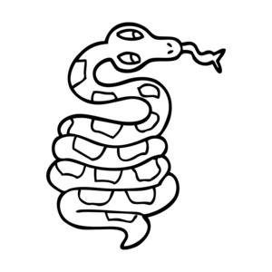 蛇线图画向量例证