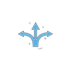 停止向左拐向右左箭头图标矢量设计照片