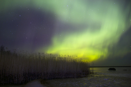 拉多加湖 俄罗斯的北极光