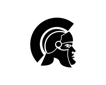 希腊斯巴达战士盔甲在卡通漫画书风格, 矢量插图照片