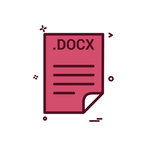 Docx 应用程序下载文件文件格式图标矢量设计