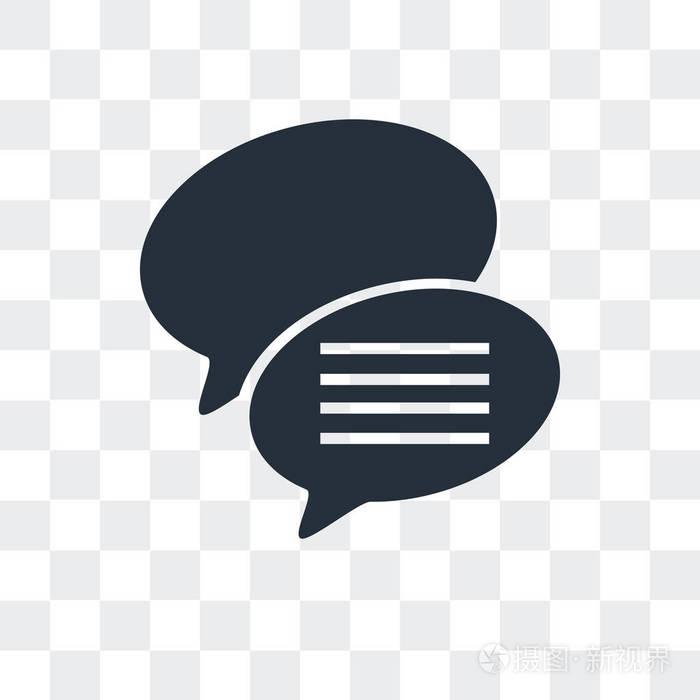 对话语音气泡矢量图标隔离在透明