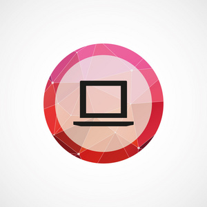 笔记本电脑圈粉红色三角背景 ico