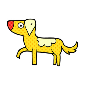 动画片涂鸦站立的狗