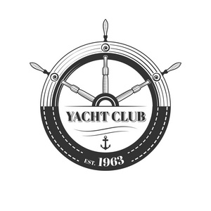 矢量游艇俱乐部徽标