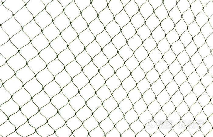 钓鱼网白色背景特写镜头视图