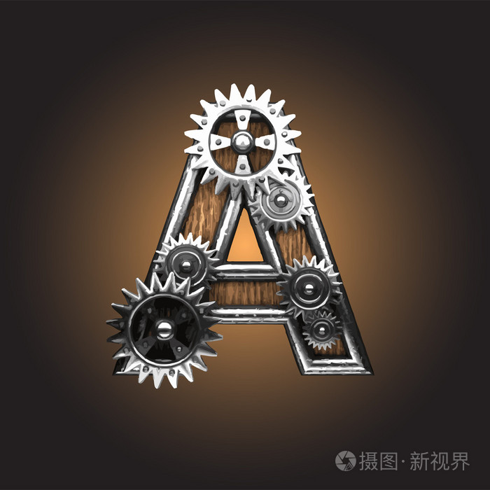 矢量与齿轮金属图插画-正版商用图片0asusw-摄图新视界