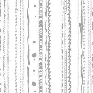 矢量无缝的涂鸦图案线条