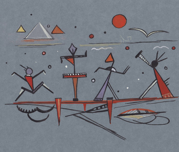 抽象图片, 舞蹈在桥梁, 埃及照片